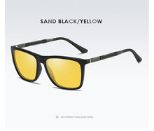 Load image into Gallery viewer, AORON Mens Polarized Sunglasses Classic Square Mirror Sun Glasses Aluminum Magnesium Leg UV400 Sunglasses Men