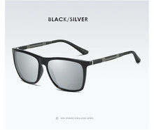 Load image into Gallery viewer, AORON Mens Polarized Sunglasses Classic Square Mirror Sun Glasses Aluminum Magnesium Leg UV400 Sunglasses Men