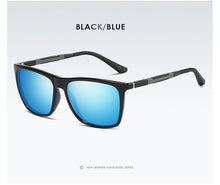 Load image into Gallery viewer, AORON Mens Polarized Sunglasses Classic Square Mirror Sun Glasses Aluminum Magnesium Leg UV400 Sunglasses Men