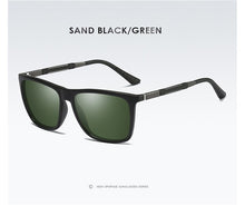 Load image into Gallery viewer, AORON Mens Polarized Sunglasses Classic Square Mirror Sun Glasses Aluminum Magnesium Leg UV400 Sunglasses Men