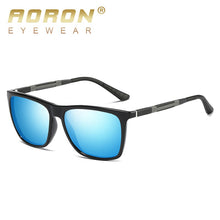 Load image into Gallery viewer, AORON Mens Polarized Sunglasses Classic Square Mirror Sun Glasses Aluminum Magnesium Leg UV400 Sunglasses Men