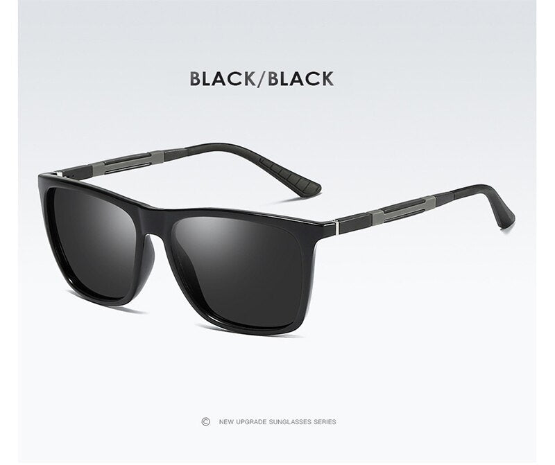 AORON Mens Polarized Sunglasses Classic Square Mirror Sun Glasses Aluminum Magnesium Leg UV400 Sunglasses Men