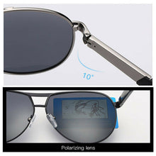 Load image into Gallery viewer, AORON Mens Polarized Sunglasses Metal Aviation Eyewear Pilot UV400 Anti-Glare Driving Sun Glasses Male Goggles