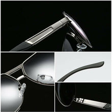 Load image into Gallery viewer, AORON Mens Polarized Sunglasses Metal Aviation Eyewear Pilot UV400 Anti-Glare Driving Sun Glasses Male Goggles