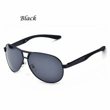 Load image into Gallery viewer, AORON Mens Polarized Sunglasses Metal Aviation Eyewear Pilot UV400 Anti-Glare Driving Sun Glasses Male Goggles