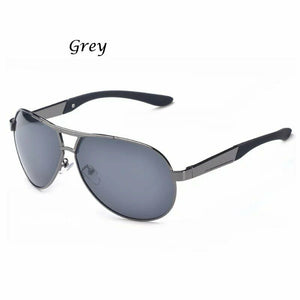 AORON Mens Polarized Sunglasses Metal Aviation Eyewear Pilot UV400 Anti-Glare Driving Sun Glasses Male Goggles