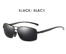 Carica l&#39;immagine nel visualizzatore di Gallery, AORON Mens Polarized Sunglasses Rectangle Aluminum Magnesium Frame UV400 Sun Glasses