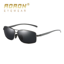 Carica l&#39;immagine nel visualizzatore di Gallery, AORON Mens Polarized Sunglasses Rectangle Aluminum Magnesium Frame UV400 Sun Glasses