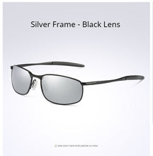 Carica l&#39;immagine nel visualizzatore di Gallery, AORON Mens Polarized Sunglasses for sports rectangle Mirror Sunglasses men Alloy Frame UV400 Sun Glasses Eyewear