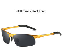 Carica l&#39;immagine nel visualizzatore di Gallery, AORON Mens Sunglasses Polarized Driving Sports Aluminum Frame Sun Glasses UV400 Mirror sunglasses men