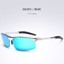 Carica l&#39;immagine nel visualizzatore di Gallery, AORON Mens Sunglasses Polarized Driving Sports Aluminum Frame Sun Glasses UV400 Mirror sunglasses men