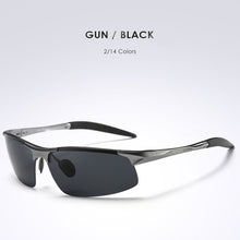 Carica l&#39;immagine nel visualizzatore di Gallery, AORON Mens Sunglasses Polarized Driving Sports Aluminum Frame Sun Glasses UV400 Mirror sunglasses men