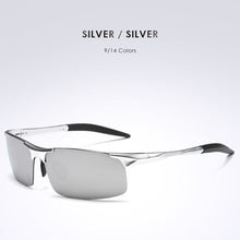 Carica l&#39;immagine nel visualizzatore di Gallery, AORON Mens Sunglasses Polarized Driving Sports Aluminum Frame Sun Glasses UV400 Mirror sunglasses men