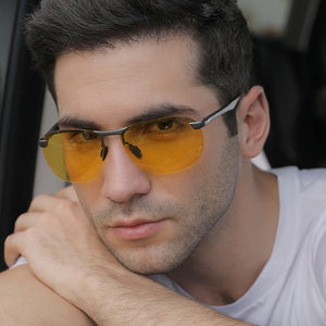 AORON Aluminum Frame Sunglasses Men's Polarized Sun Glasses Driver Driving Sunglasses UV400