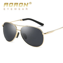 Carica l&#39;immagine nel visualizzatore di Gallery, AORON Polarized Men Sunglasses Classic Pilot Driving Sun Glasses Metal Frame Mirror Lens Sunglasses Men/Women
