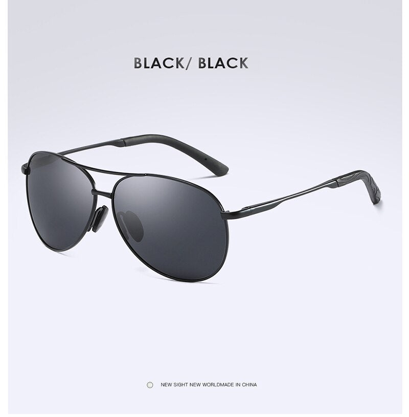 AORON Occhiali da sole polarizzati da uomo Occhiali da sole classici da pilota da guida Occhiali da sole con lenti a specchio con montatura in metallo Uomo/Donna 