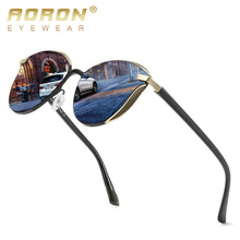 Load image into Gallery viewer, AORON Retro Round Polarized Sunglasses Classic UV Protection Luxurious  Women Sunglasses Sunshade