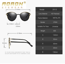 Load image into Gallery viewer, AORON Retro Round Polarized Sunglasses Classic UV Protection Luxurious  Women Sunglasses Sunshade