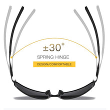 Load image into Gallery viewer, AORON Photochromic Polarized Mens Sunglasses Classic Rectangle Sun Glasses UV400 Aluminum magnesium Leg Sunglasses