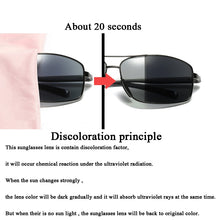 Load image into Gallery viewer, AORON Photochromic Polarized Mens Sunglasses Classic Rectangle Sun Glasses UV400 Aluminum magnesium Leg Sunglasses