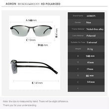 Load image into Gallery viewer, AORON Pochromic Polarized Sunglasses Men Discoloration Eyewear Anti Glare UV400 Glasses Driving Goggles Oculos