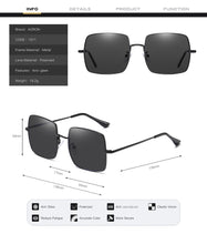 Load image into Gallery viewer, AORON Photochromic Polarized Sunglasses Women Men Large metal frame Sun Glasses Discoloration Eyewear Anti Glare