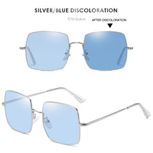 Load image into Gallery viewer, AORON Photochromic Polarized Sunglasses Women Men Large metal frame Sun Glasses Discoloration Eyewear Anti Glare