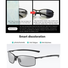 Load image into Gallery viewer, AORON Polarized Photochromic Sunglasses Men Transition Lens Driving men Sunglasses Driver Safty Goggles Anti-blue light Anti-UV