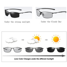 Load image into Gallery viewer, AORON Polarized Photochromic Sunglasses Men Transition Lens Driving men Sunglasses Driver Safty Goggles Anti-blue light Anti-UV