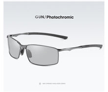 Load image into Gallery viewer, AORON Polarized Photochromic Sunglasses Men Transition Lens Driving men Sunglasses Driver Safty Goggles Anti-blue light Anti-UV