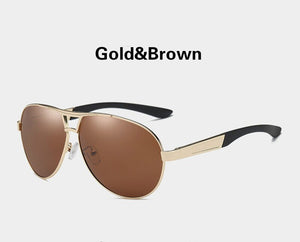 Occhiali da sole polarizzati AORON Occhiali da guida in metallo antiriflesso Occhiali da sole UV400 Lenti a specchio classiche Occhiali da sole da uomo 