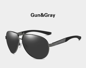 Occhiali da sole polarizzati AORON Occhiali da guida in metallo antiriflesso Occhiali da sole UV400 Lenti a specchio classiche Occhiali da sole da uomo 