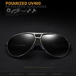 Occhiali da sole polarizzati AORON Occhiali da guida in metallo antiriflesso Occhiali da sole UV400 Lenti a specchio classiche Occhiali da sole da uomo 