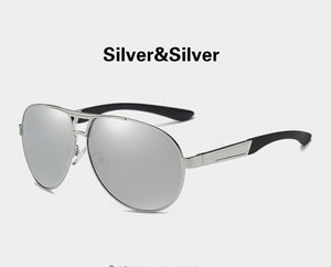 Occhiali da sole polarizzati AORON Occhiali da guida in metallo antiriflesso Occhiali da sole UV400 Lenti a specchio classiche Occhiali da sole da uomo 