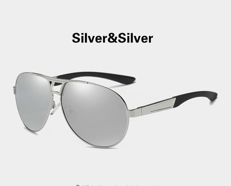 Occhiali da sole polarizzati AORON Occhiali da guida in metallo antiriflesso Occhiali da sole UV400 Lenti a specchio classiche Occhiali da sole da uomo 