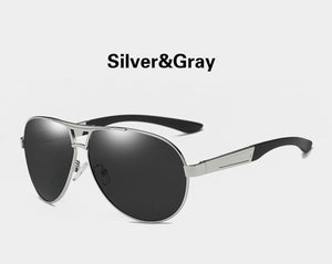 Occhiali da sole polarizzati AORON Occhiali da guida in metallo antiriflesso Occhiali da sole UV400 Lenti a specchio classiche Occhiali da sole da uomo 