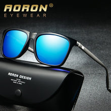 Load image into Gallery viewer, AORON Polarized Sunglasses Men Women Classic Square Sun Glasses UV400 Mirror Aluminum Leg Sunglasses Men