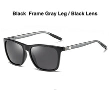 Load image into Gallery viewer, AORON Polarized Sunglasses Men Women Classic Square Sun Glasses UV400 Mirror Aluminum Leg Sunglasses Men