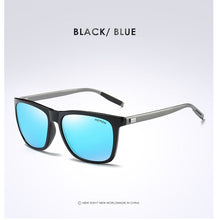 Load image into Gallery viewer, AORON Polarized Sunglasses Men Women Classic Square Sun Glasses UV400 Mirror Aluminum Leg Sunglasses Men