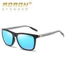 Load image into Gallery viewer, AORON Polarized Sunglasses Men Women Classic Square Sun Glasses UV400 Mirror Aluminum Leg Sunglasses Men
