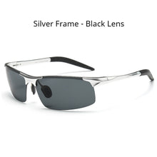 Carica l&#39;immagine nel visualizzatore di Gallery, AORON Polarized Sunglasses Mens Classic Sports Driving Sun Glasses UV400  Male Aluminum Frame Sunglasses