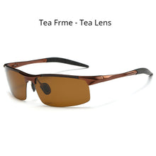 Carica l&#39;immagine nel visualizzatore di Gallery, AORON Polarized Sunglasses Mens Classic Sports Driving Sun Glasses UV400  Male Aluminum Frame Sunglasses