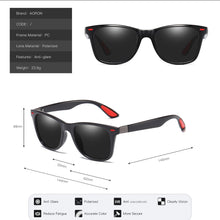 Carica l&#39;immagine nel visualizzatore di Gallery, AORON Polarized Sunglasses for Men and Women Classic Retro Design Square Frame Sun Glasses 100% UV Protection