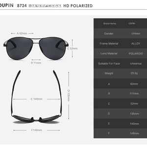 AORON Sunglasses Men Polarized Sunglasses Aluminum Leg Frame UV400 Sun Glasses Classic Pilot Mirror Sunglasses Men