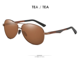 AORON Sunglasses Men Polarized Sunglasses Aluminum Leg Frame UV400 Sun Glasses Classic Pilot Mirror Sunglasses Men