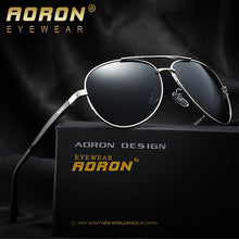 Carica l&#39;immagine nel visualizzatore di Gallery, AORON Vingate Men Sunglasses Polarized Women Retro Original Brand Glasses  Goggoles Classic Anti Glare