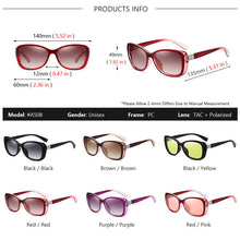 Load image into Gallery viewer, AOWEAR 2023 Clear Fashionable Glasses Women Polarized Party Rhinestone Vintage Sunglasses Ladies Shades Eyewear with Case Oculos