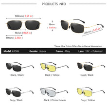 Load image into Gallery viewer, AOWEAR 2023  Quality Rectangle Sunglasses Men Polarized Fashionable Memory Metal Retro Sun Glasses with Case Gafas De Sol