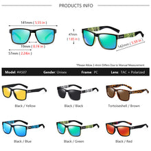 Load image into Gallery viewer, AOWEAR 2023 Mens Square Sunglasses Men Polarized Pattern Temples Mirror Sun Glasses Male Anti-reflective Car Driving Glasses
