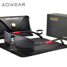 Load image into Gallery viewer, AOWEAR 2023 Rectangle Polarized Sunglasses Men Cool Driving Mirror Sun Glasses for Man Women Decorative Glasses Gafas De Sol